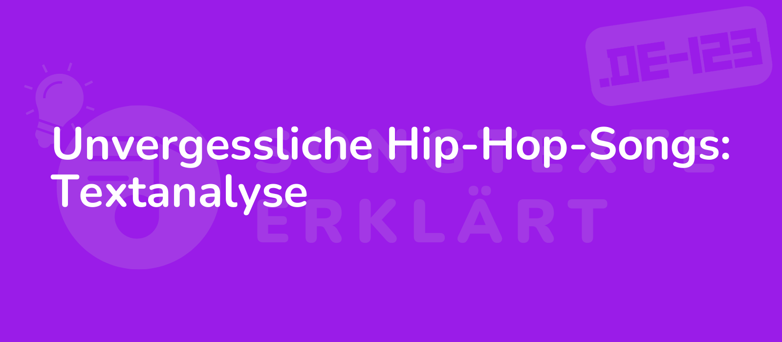 Unvergessliche Hip-Hop-Songs: Textanalyse